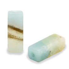 Tube natural stone bead 13x5mm Amazone stone light turquoise